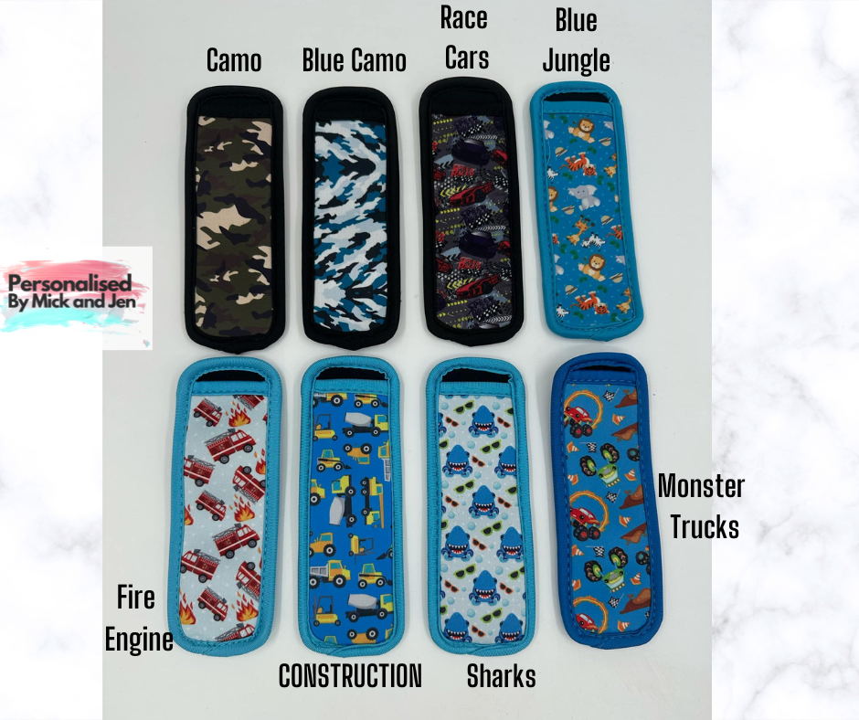 Personalised Boy Themed Patterned Icy Pole Holders Ice Block Popsicle Zooper Dooper