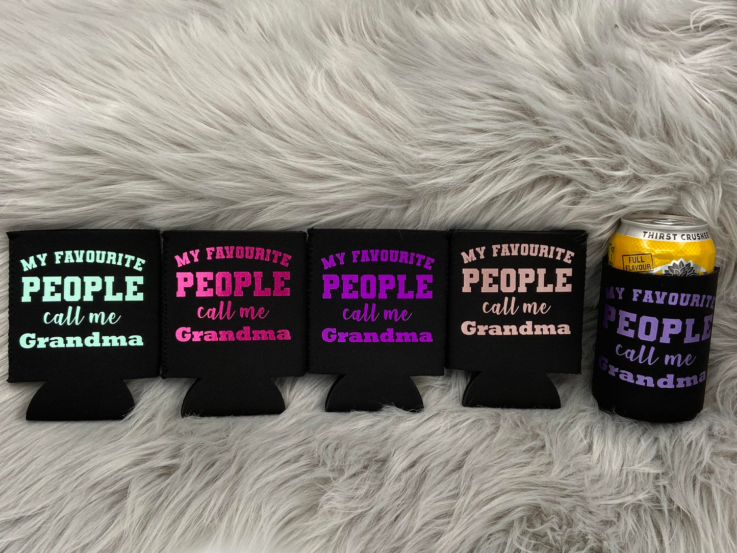 My Favourite People call me GRANDMA Stubby Can Cooler Mothers day gift