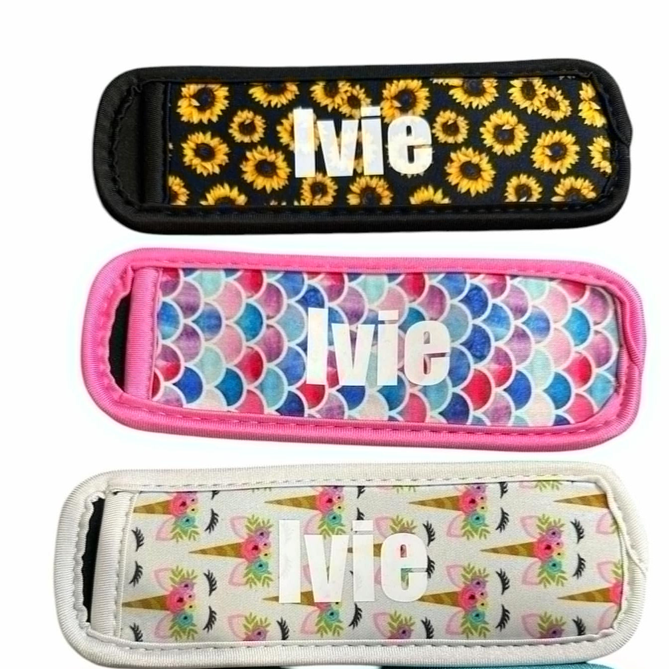Personalised Girl Themed Patterned Icy Pole Holders Ice Block Popsicle Zooper Dooper