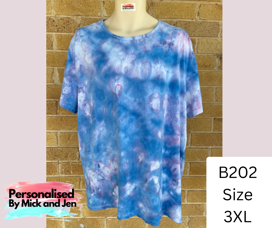Ice Dyed short sleeve t-shirt tee handmade size 3XL unisex B202 adult