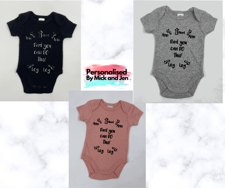 New Baby Bodysuit Funny Dad You can do this! gift, new parents, baby shower, unisex, Announcement