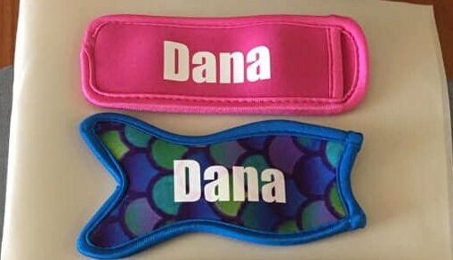 Personalised Mermaid Plain Icy Pole Holders Ice Block Popsicle Zooper Dooper