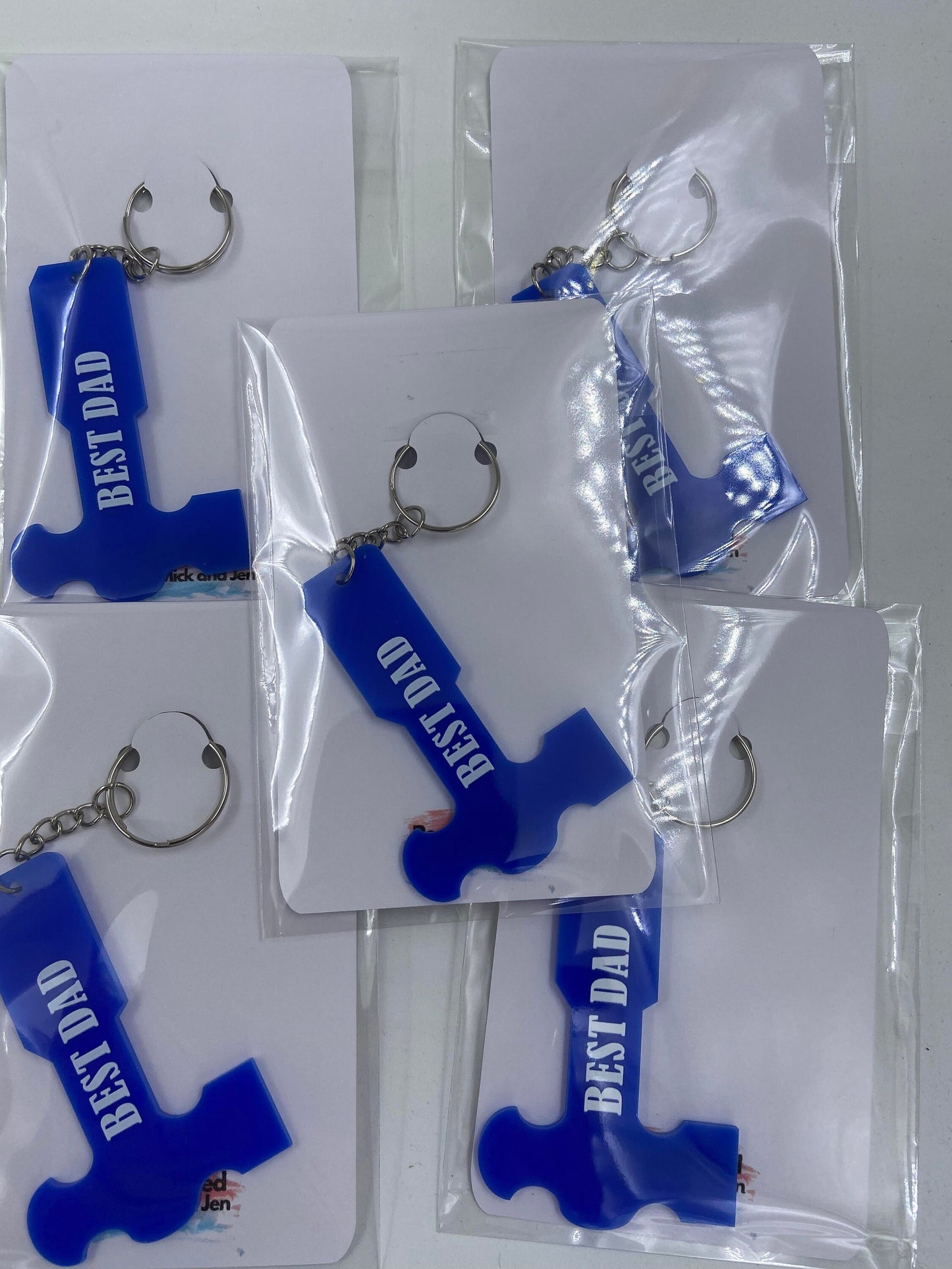 Fathers Day Keyrings Saw Hammer Dad Poppy Grandad Daddy Gift