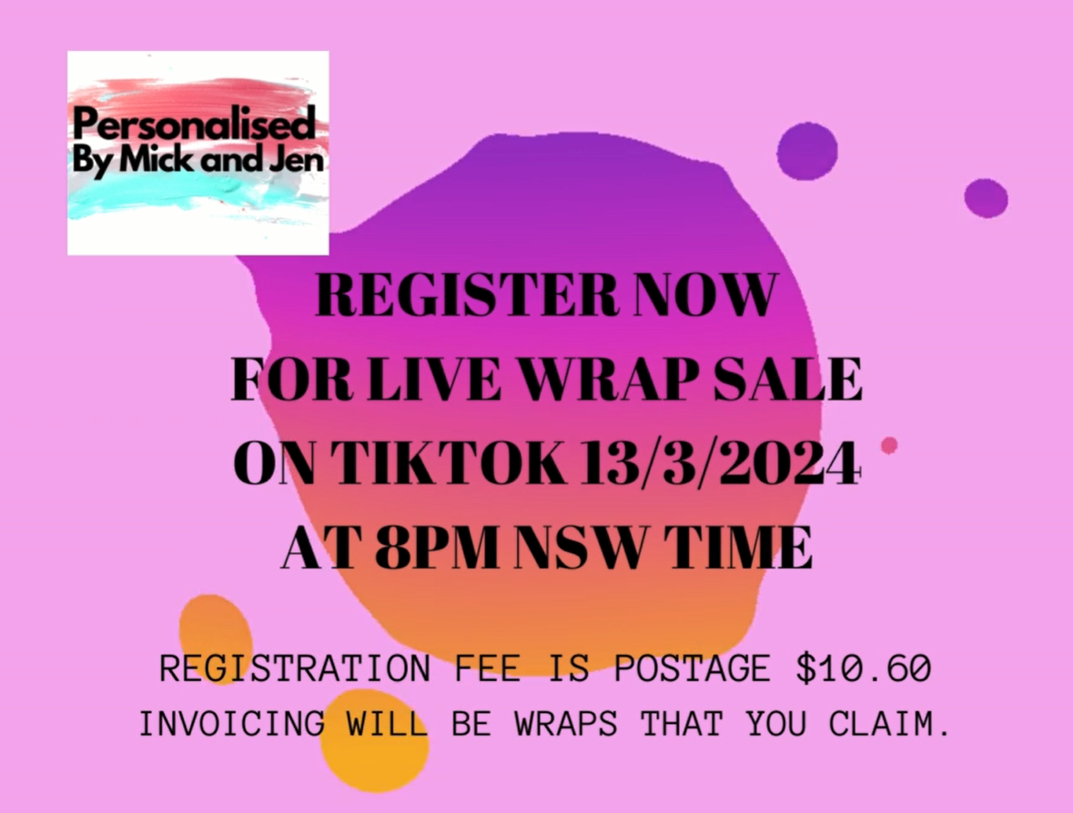Live SALE Registration for TIKTOK