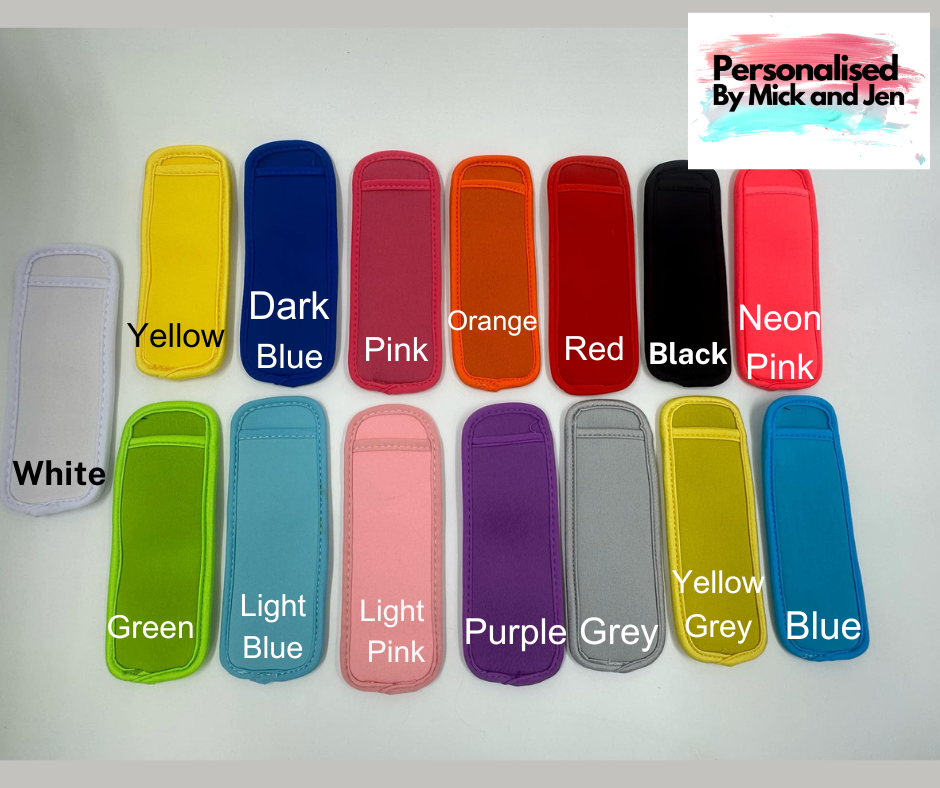 Personalised Icy Pole Holders Plain Coloured