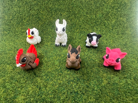 Farm Collection Pocket Size 3D Printed Animals