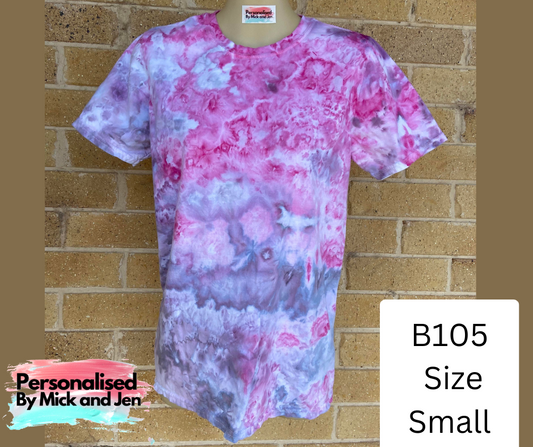 Ice Dyed short sleeve t-shirt tee handmade size Small unisex B105 adult teen