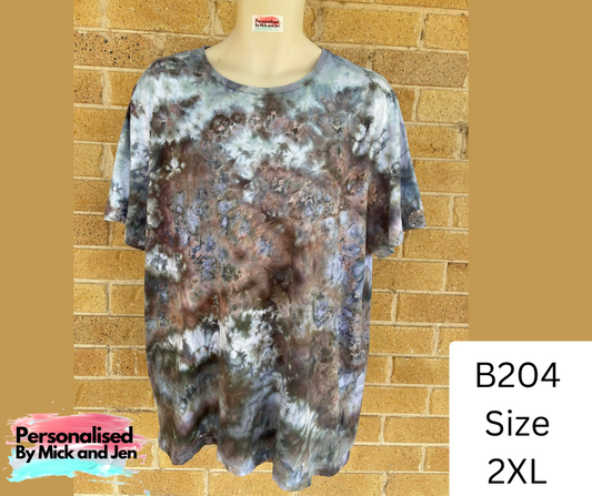 Ice Dyed short sleeve t-shirt tee handmade size 2XL unisex B204 adult