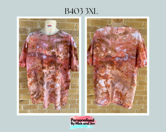 Ice Dyed short sleeve t-shirt tee handmade size 3XL unisex B403 adult