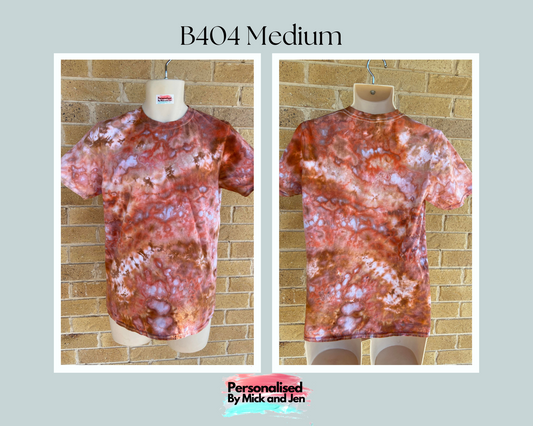 Ice Dyed short sleeve t-shirt tee handmade size Medium unisex B404 adult