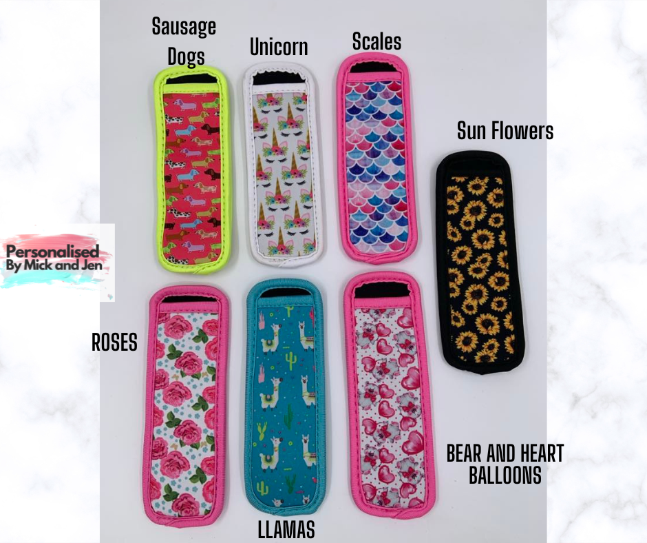 Personalised Girl Themed Patterned Icy Pole Holders Ice Block Popsicle Zooper Dooper