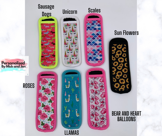 Personalised Girl Themed Patterned Icy Pole Holders Ice Block Popsicle Zooper Dooper