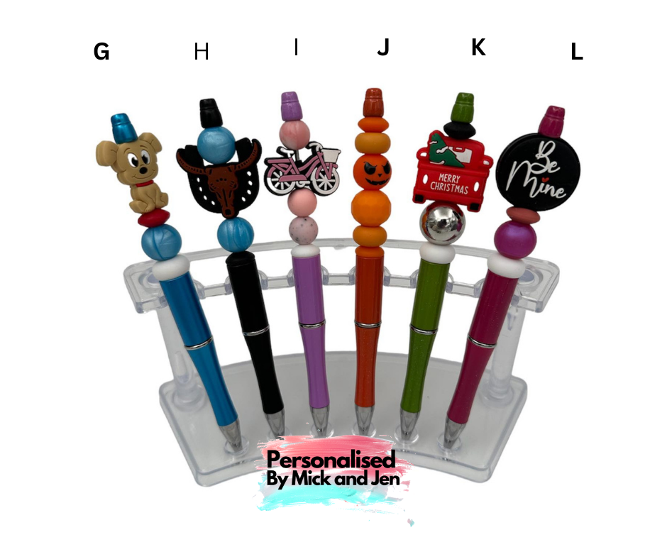 Assorted Ready to Ship Beaded Pen Black Ink