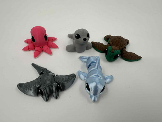 Sea Collection Pocket Size 3D Printed Animals