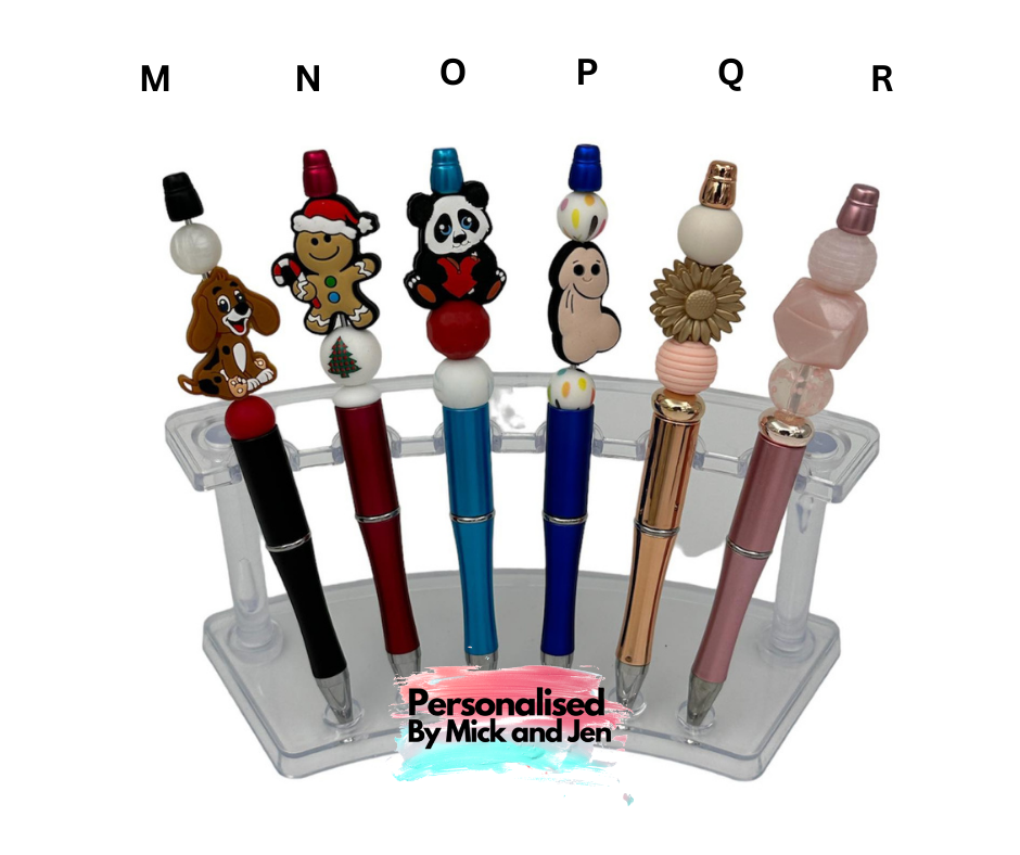 Assorted Ready to Ship Beaded Pen Black Ink