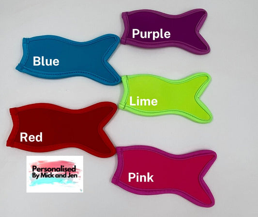 Personalised Mermaid Plain Icy Pole Holders Ice Block Popsicle Zooper Dooper
