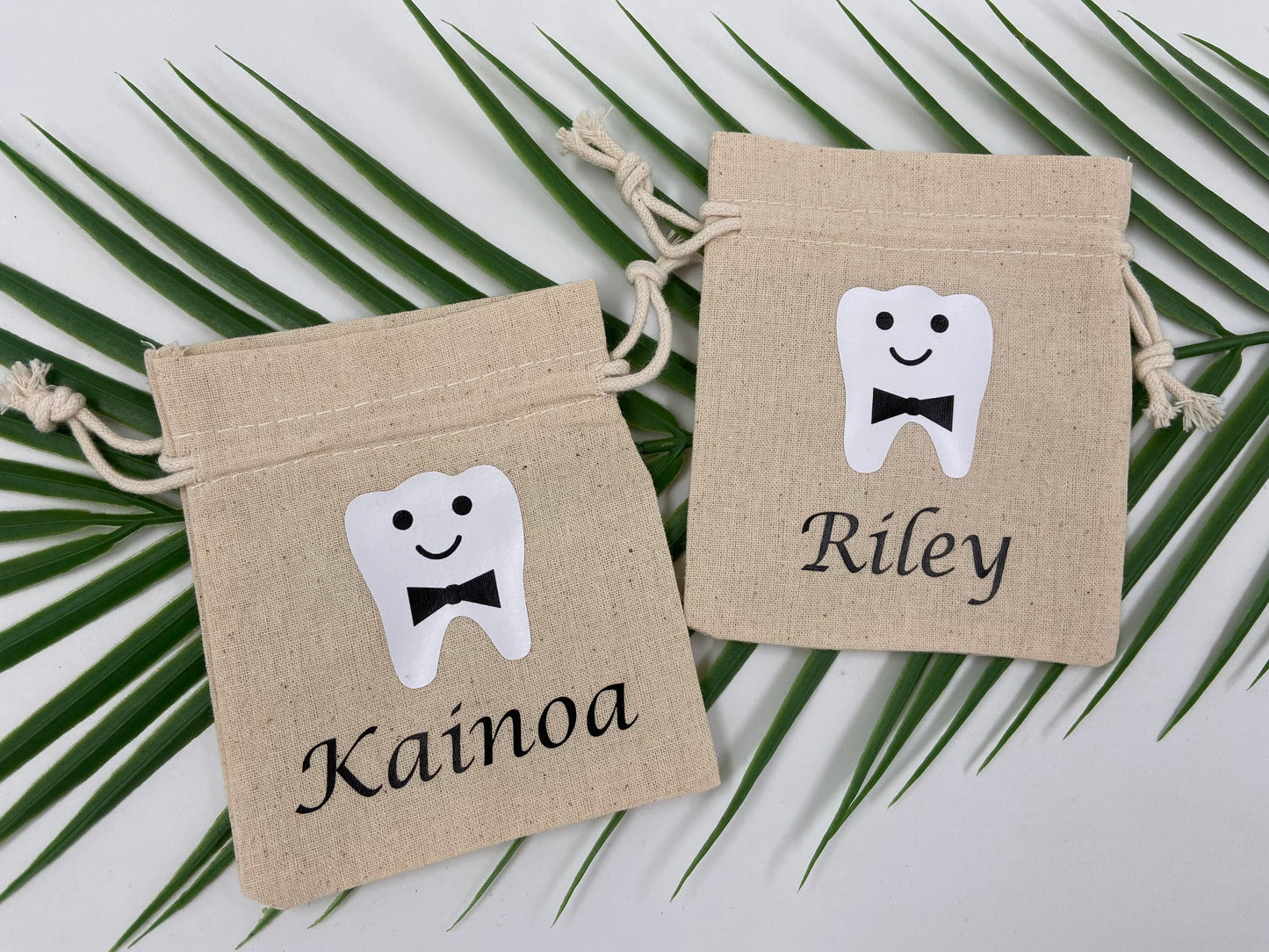 Personalised Tooth Fairy Bags Girls and Boys | Personalized Draw string Pouch