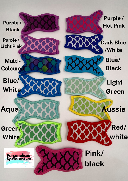 Personalised Mermaid Icy Pole Holders Ice Block Popsicle Zooper Dooper